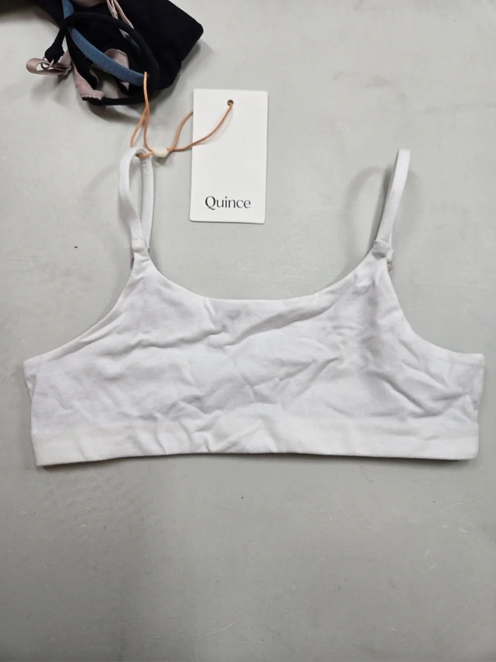 NWT QUINCE 3 Pack Organic Adjustable Bras Size 8 Girls Multi 0455